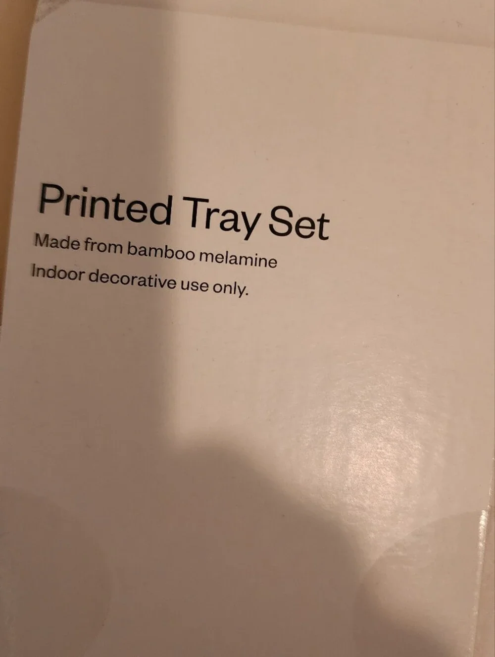 Room Essentials Printed Tray Set NWT Home Decor Kitchen Serving Guests Host Fun